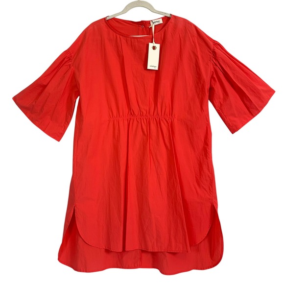 ottod'Ame Dresses & Skirts - Ottod'Ame Italy Cotton Poplin Tunic Dress Fiamma Bell Sleeve L NWT Orange 10